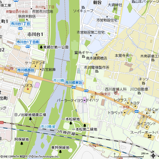 タイヤ館姫路付近の地図